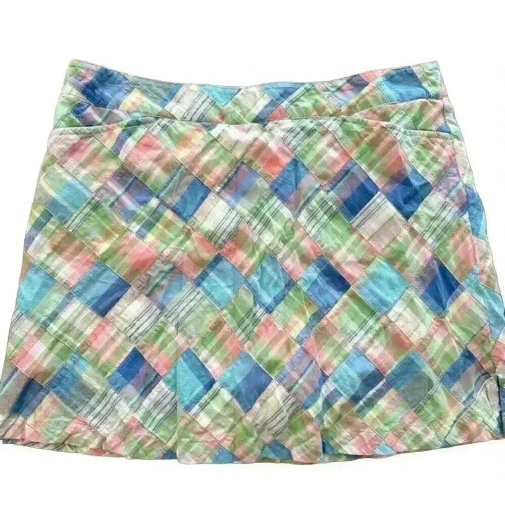 Lady Hagen Women's Pastel Patchwork Cotton Skort Athletic Skirt